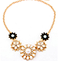 Halsband guld blommor - 2