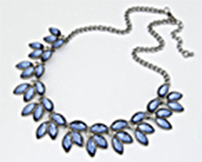 Halsband blå blad - 2