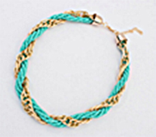Halsband guld turkos - 2