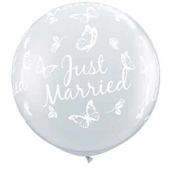 Ballongbubbla Just Married