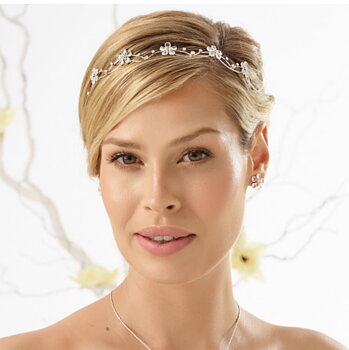 Diadem Isblomma silver strass 