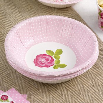 Vintage Rose Pappersskål 8 st