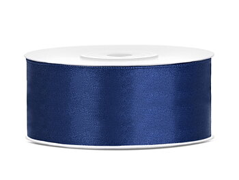 Satinband 25 mm blå