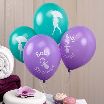 Showered with Love - 8 st ballonger - Babyshower 