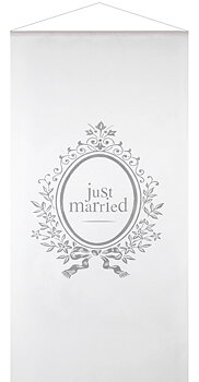 Backdrop / Väggdekoration - Just Married