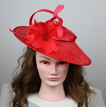 Coiffe Röd fascinator