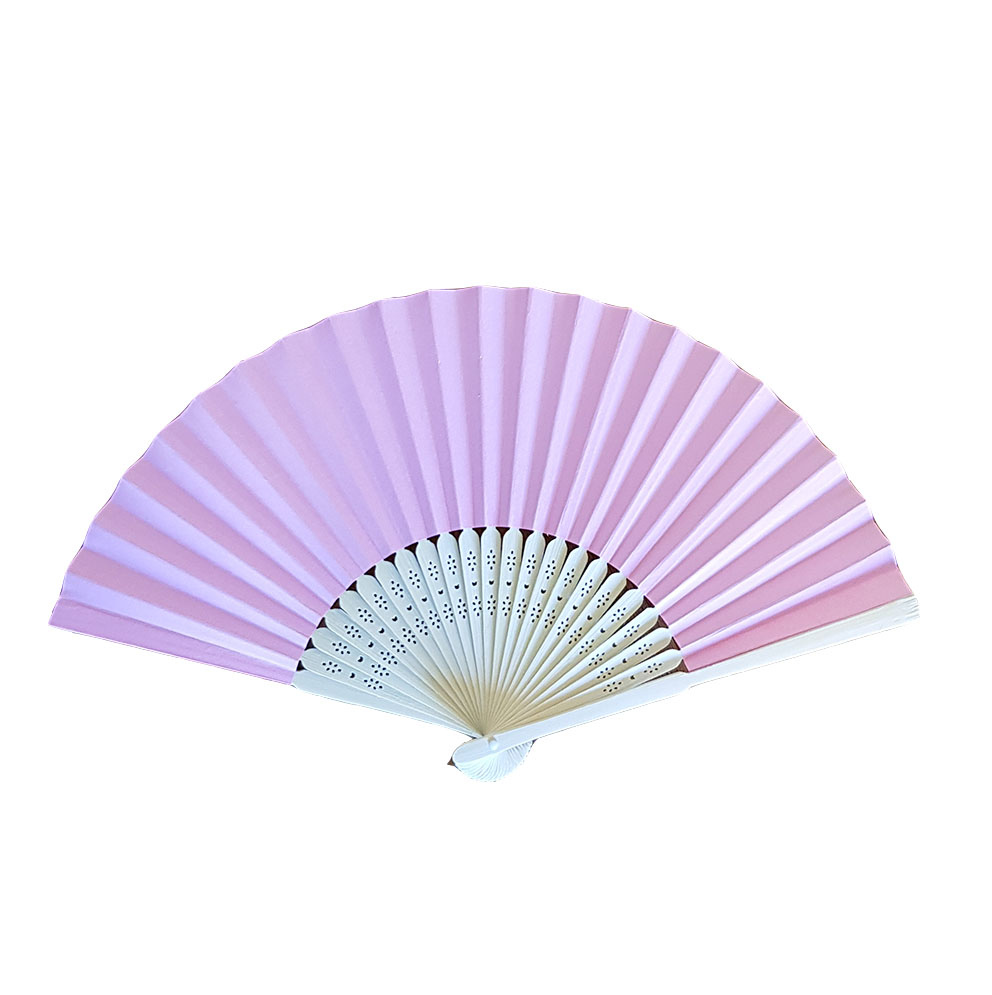 Solfjäder Ljus Rosa papper på bambu 10 st 