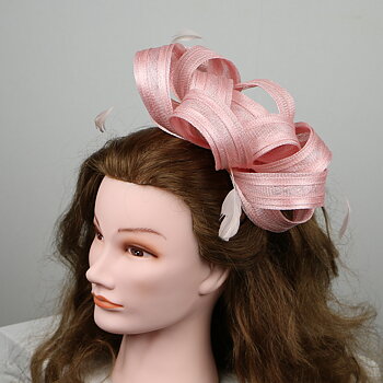 Coiffe Ljust Rosa fascinator 