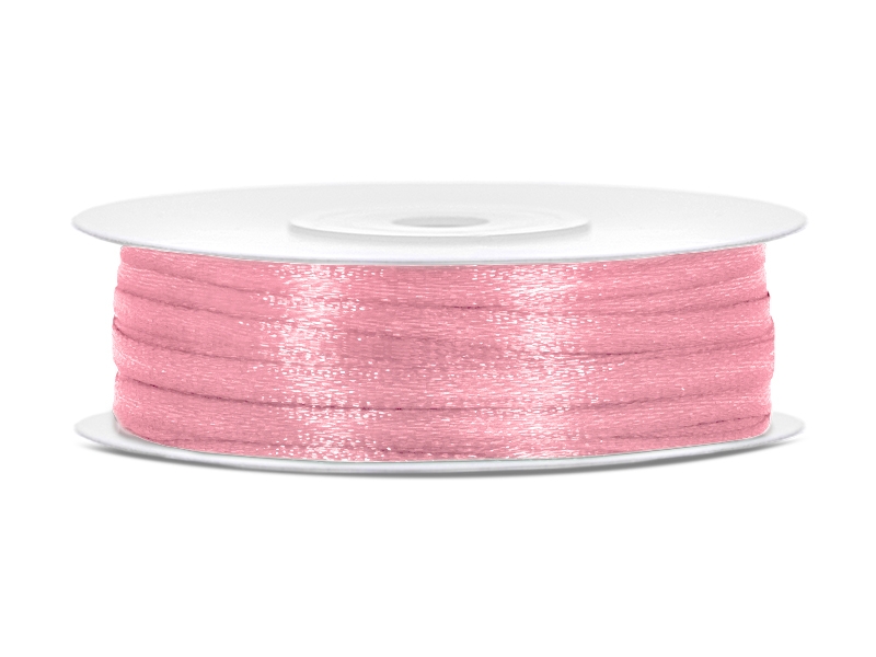 Satinband 3 mm Ljus rosa