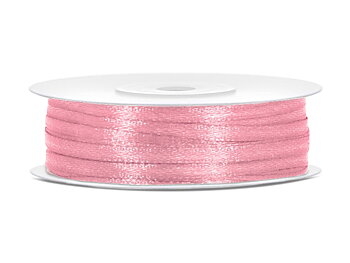 Satinband 3 mm Ljus rosa