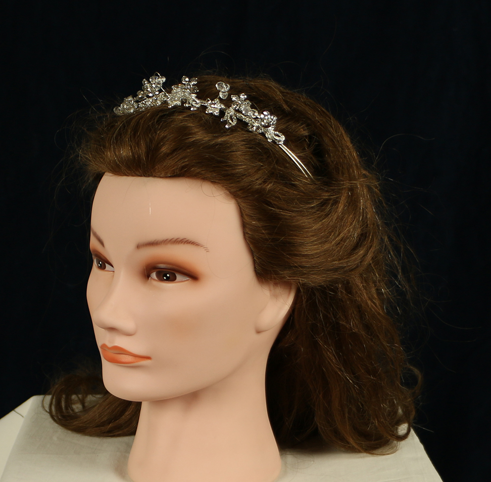 Diadem Birgitta silver strass - 3
