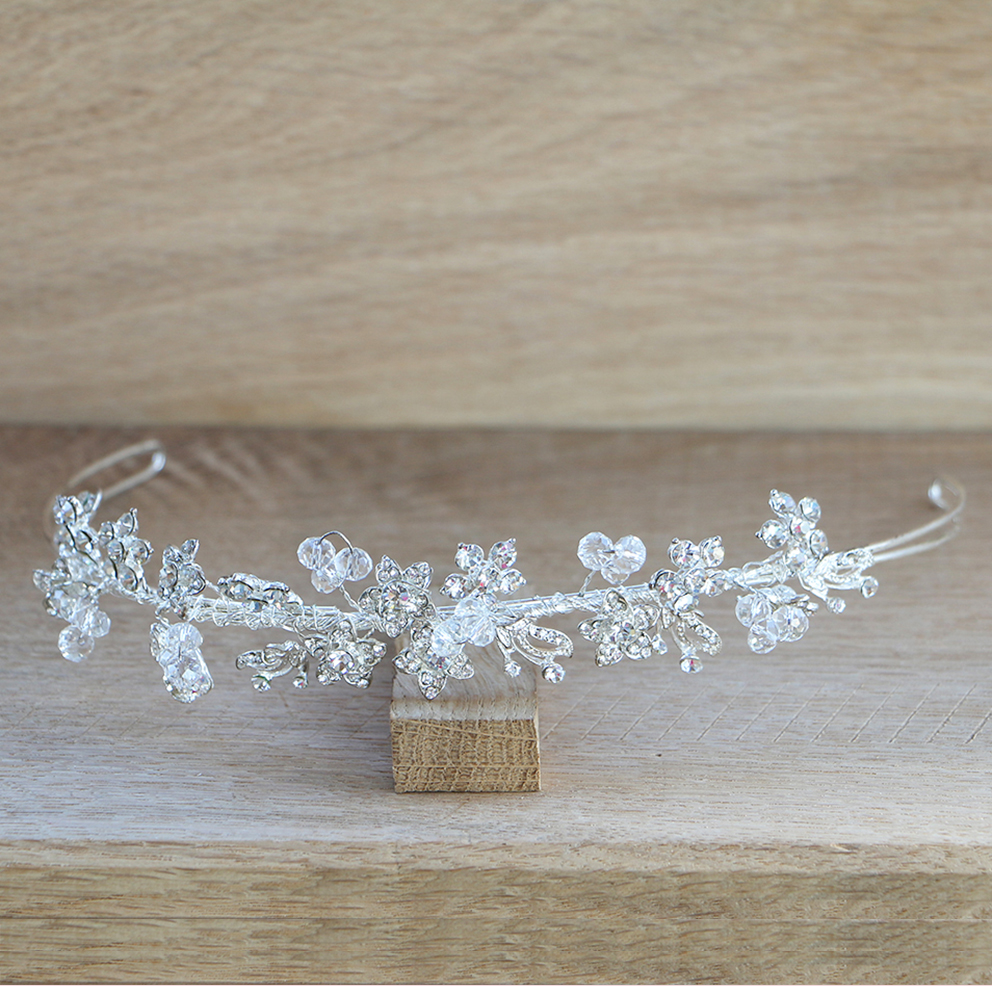 Diadem Birgitta silver strass