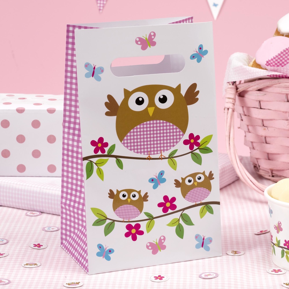 Little Owls Rosa kalaspåse 5 st