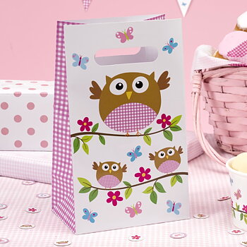 Little Owls Rosa kalaspåse 5 st