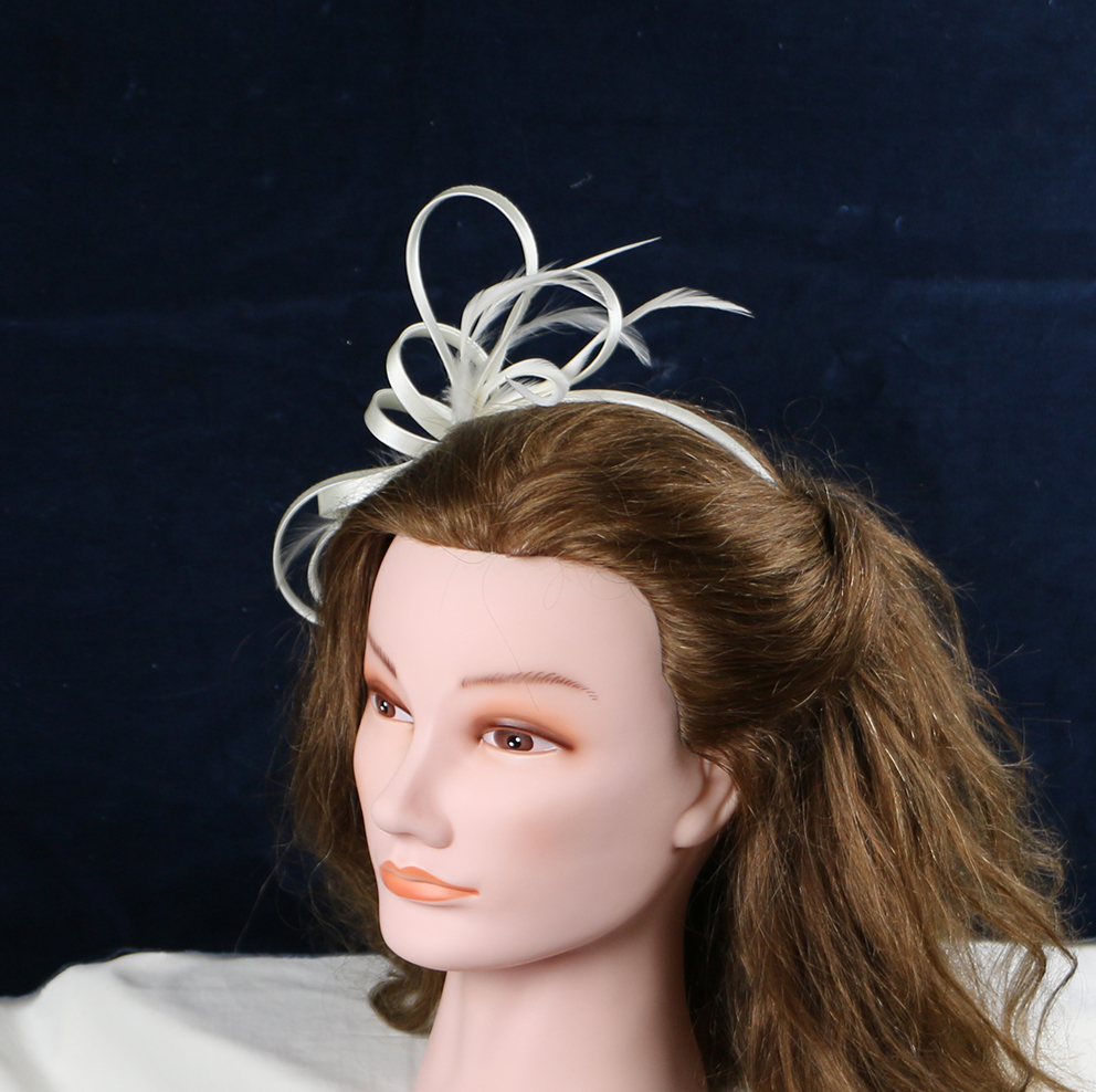 Fascinator band Ivory - 3