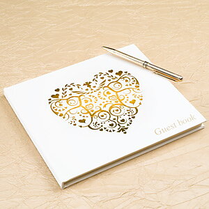 Gästbok Vintage Romance - Guld