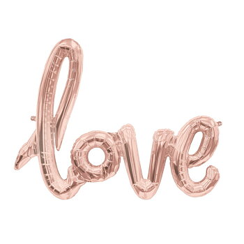 Stor Folieballong Love Pink Blush Roseguld