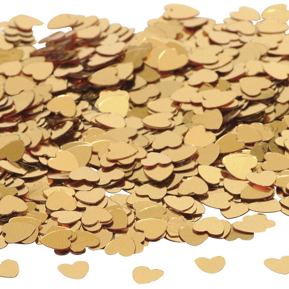 Konfetti - hjärtan Guld