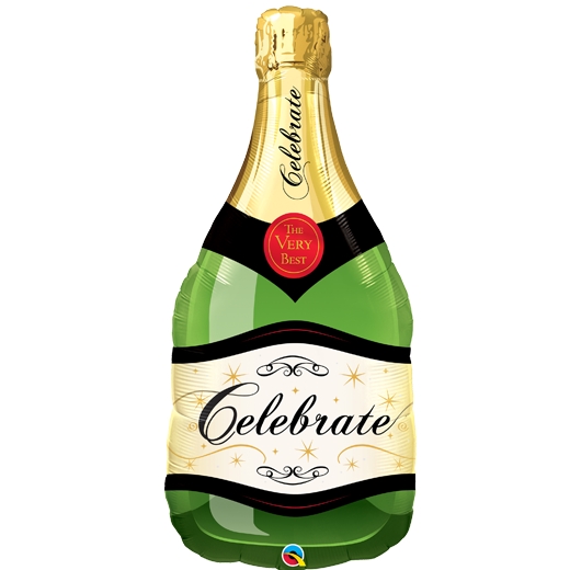 Folieballong Bubbelflaska Grön 