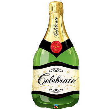 Folieballong Bubbelflaska Grön 