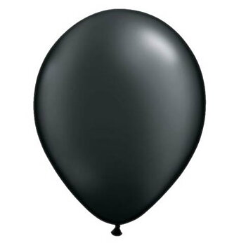 Ballong Metallic gråsvart 10 pack