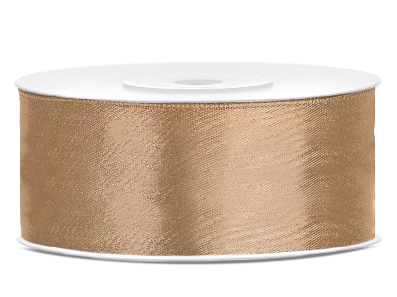 Satinband 25 mm Guld