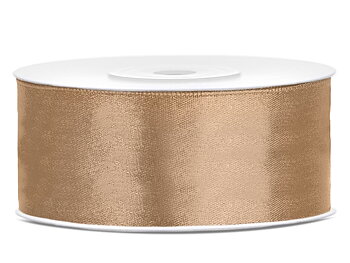 Satinband 25 mm Guld