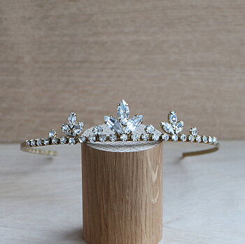 Diadem Sky Match Guld strass