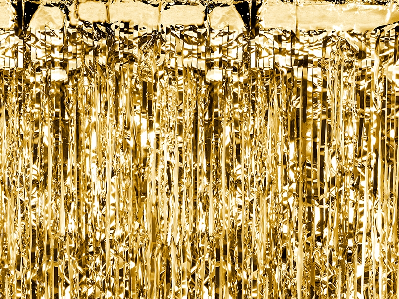 Backdrop / Partydraperi  Guld 0,9 * 2,5 m