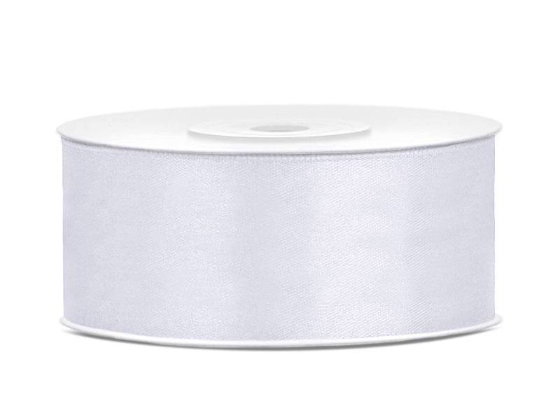Satinband 25 mm vit