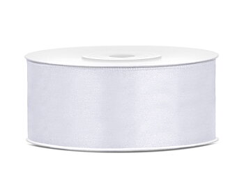 Satinband 25 mm vit