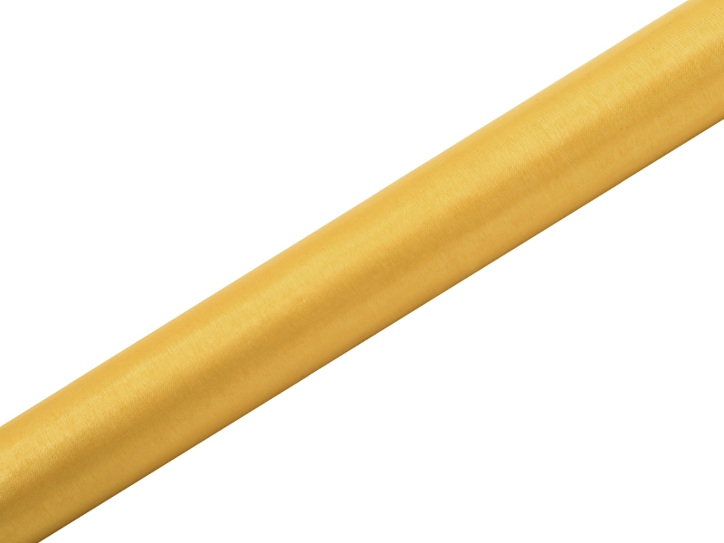 Organza på rulle 36 cm Gul/Guld
