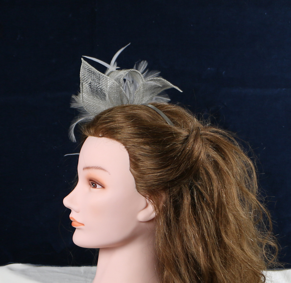 Fascinator Plym Silvergrå - 3