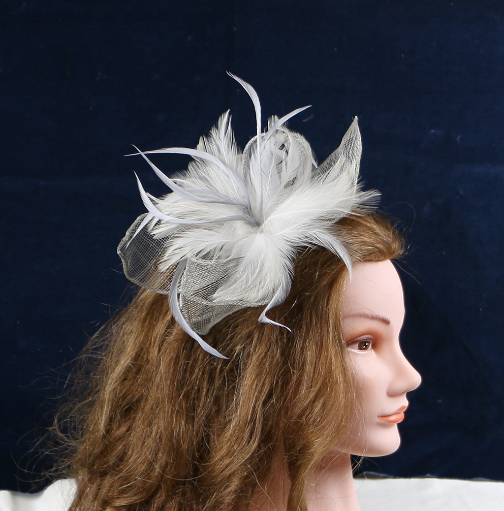 Fascinator Plym Silvergrå
