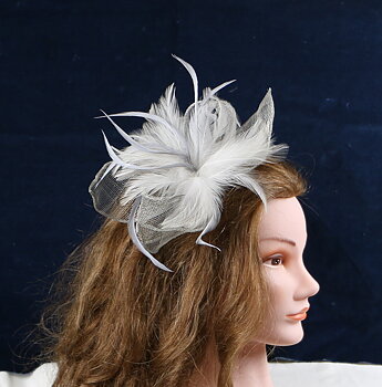 Fascinator Plym Silvergrå