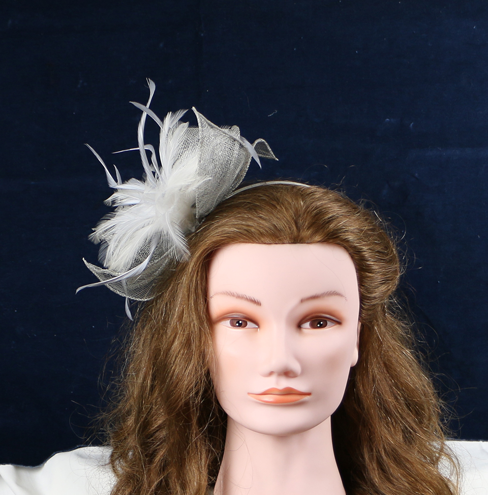 Fascinator Plym Silvergrå - 2