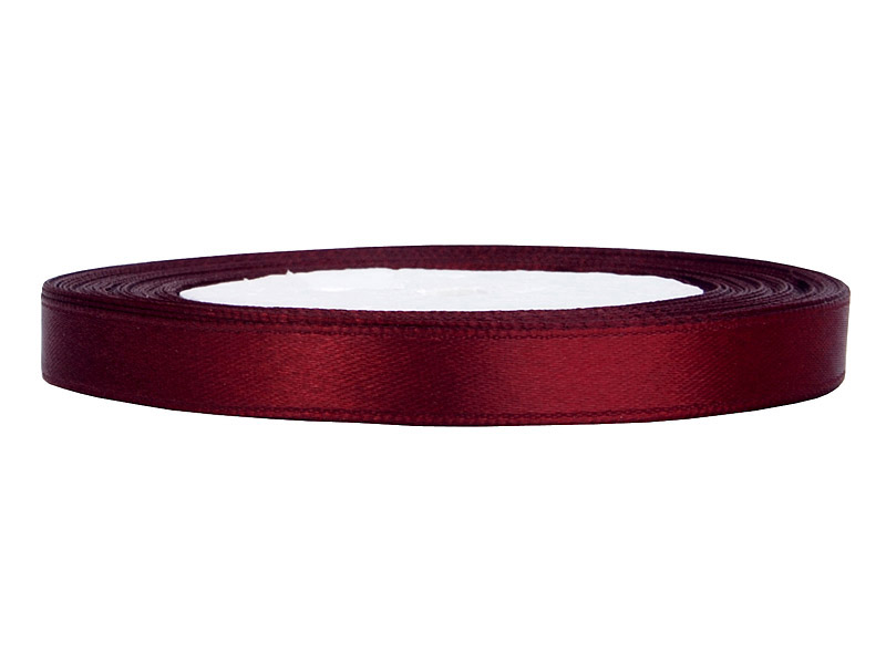 Satinband 6 mm Mörk Röd