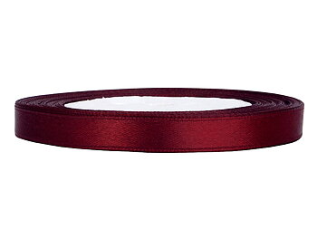 Satinband 6 mm Mörk Röd