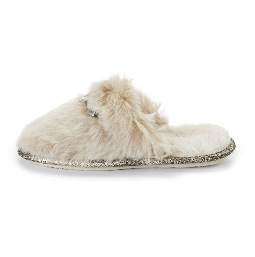 Tofflor Vogue - Ivoryfärgad i fuskpäls - 2