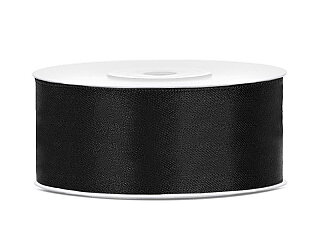 Satinband 25 mm Svart