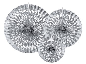 3 Rosetter för dekoration Silver