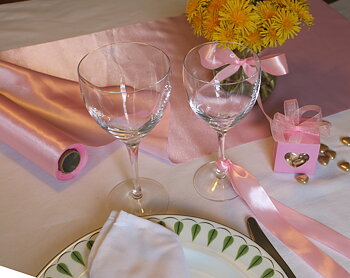 Satinband 25 mm Ljus Rosa