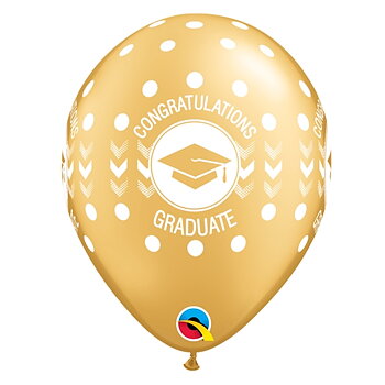 Ballong Guld Congratulations Graduate! 3 st