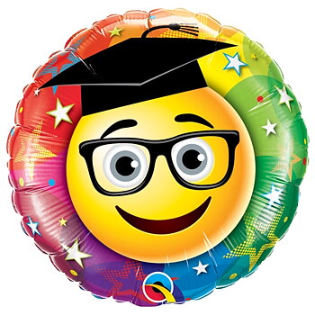 Folieballong Smiley Graduate! 