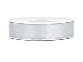 Satinband 12 mm silver