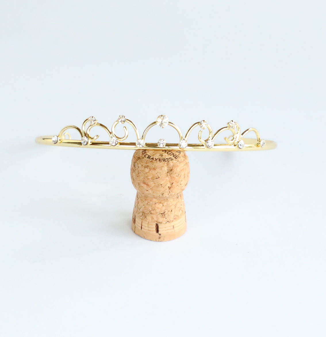Diadem lågt guld med stenar