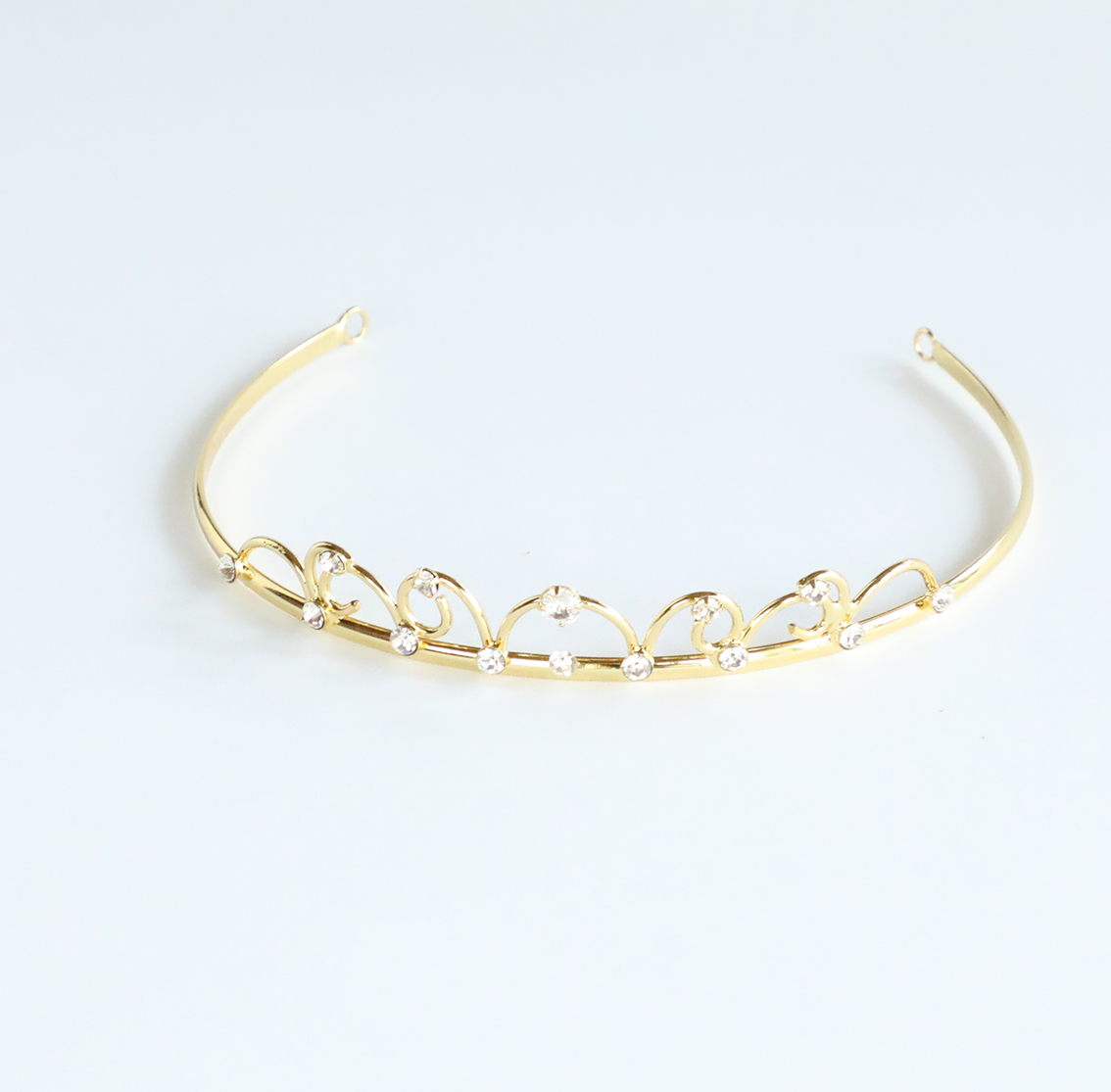 Diadem lågt guld med stenar - 2