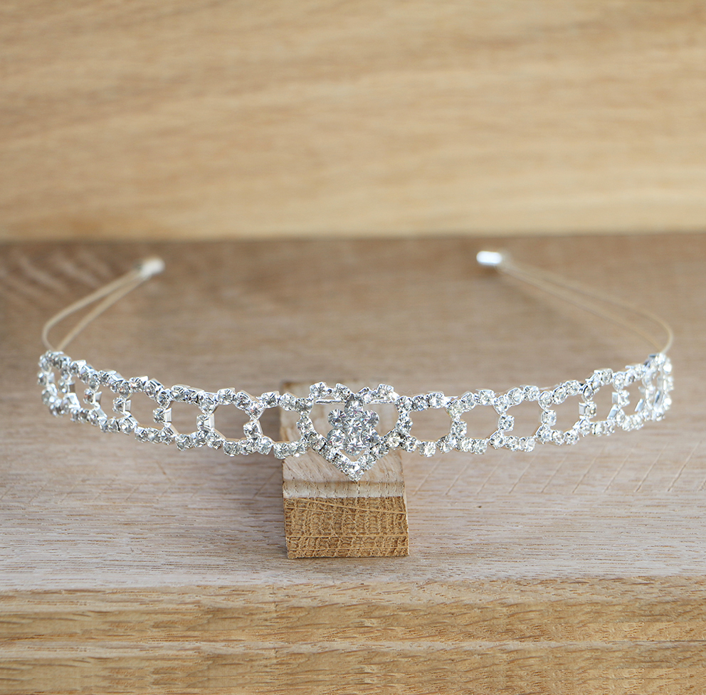 Diadem Kylie silver strass