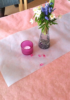 Duk på rulle 10 m Rosa