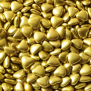 Hjärtformade minidragéer - Guld 250g